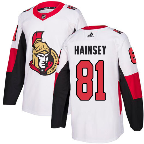 Adidas Ottawa Senators #81 Ron Hainsey White Road Authentic Stitched Youth NHL Jersey